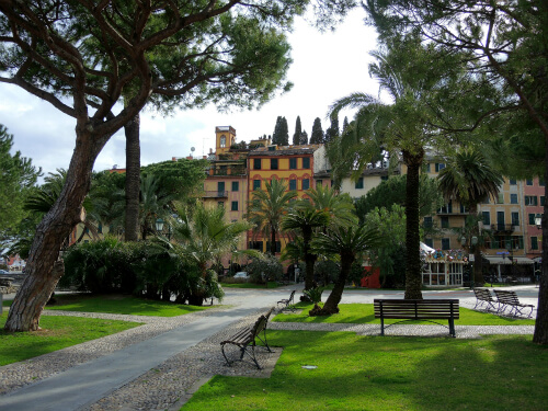 住人の憩いの場、Portofinoの公園